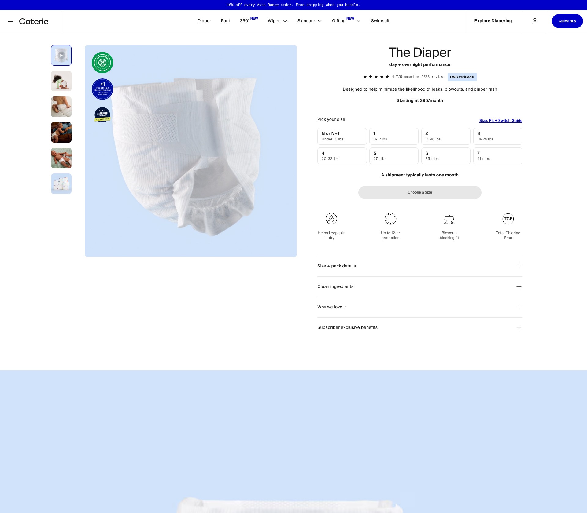 Coterie Diapers, Baby Wipes - image 3