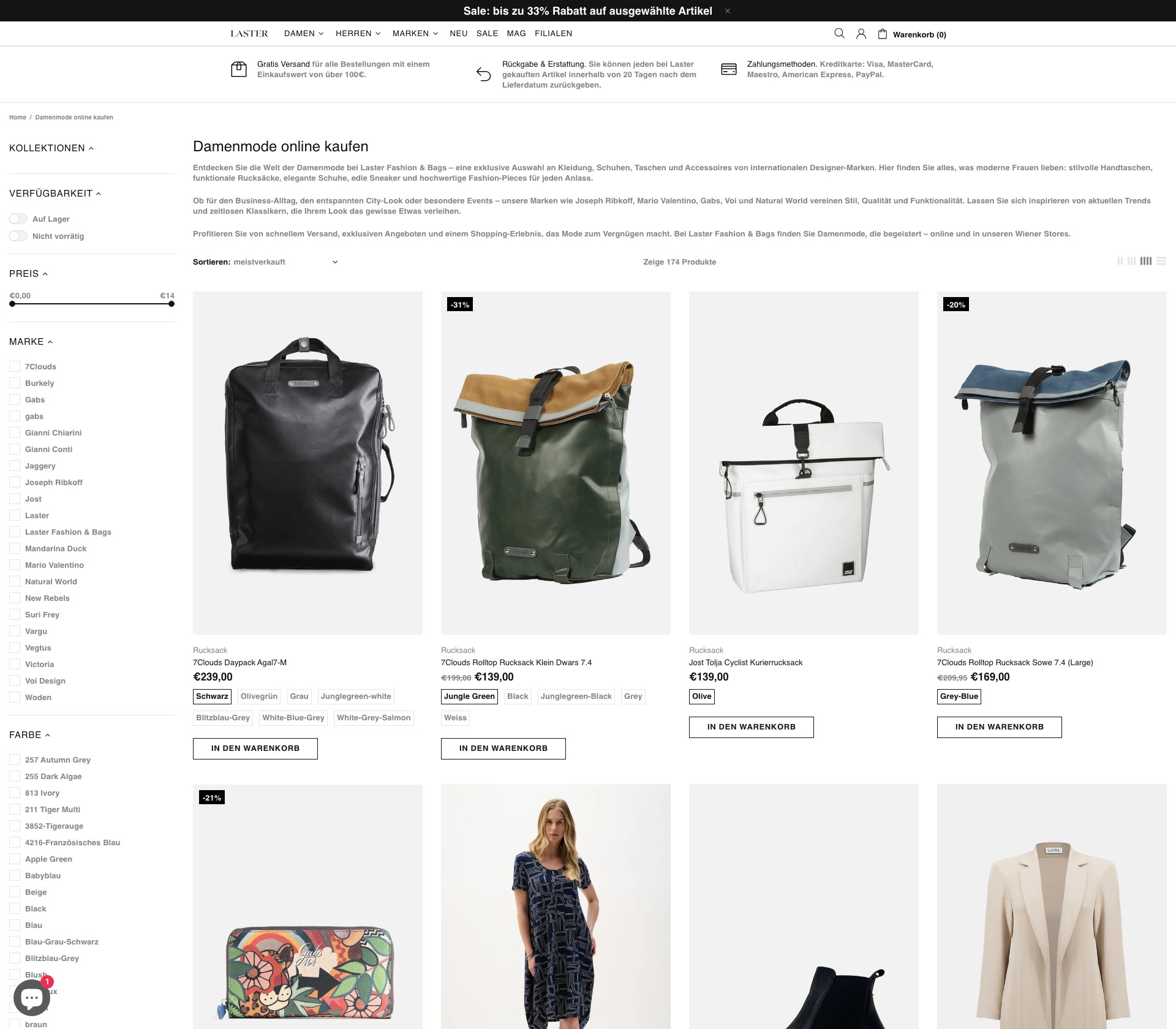 Kleidung, Taschen & Rucksäcke — bei Laster Fashion & Bags bestellen - image 3